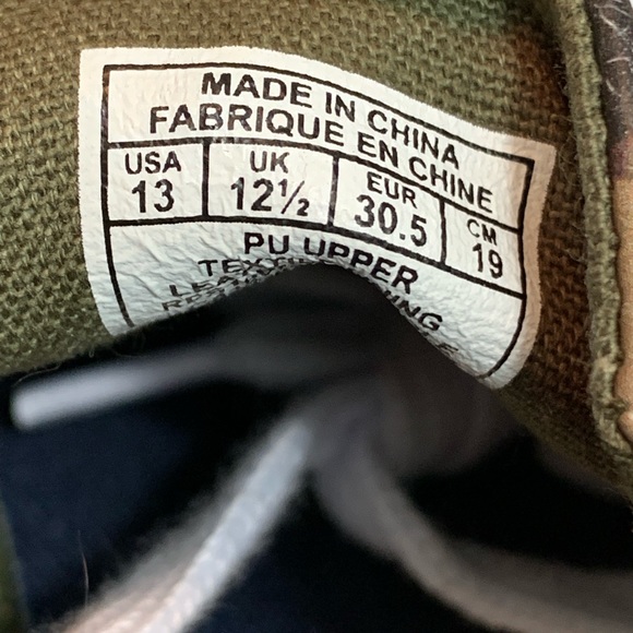 New Polo Ralph Lauren Boy’s White with Camo Sz 13 - Picture 7 of 8